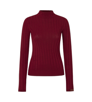 Pepe Jeans para mujer. PL702224 Jersey Izabel Tortuga rojo (XS), Casual, Granate, Algodón