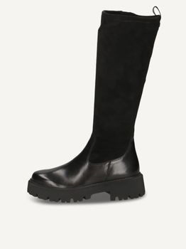 CAPRICE Boots, black, made of Leather and synthetic with Block heel, Size 41