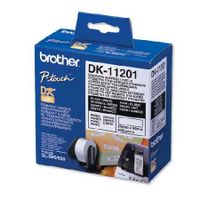 brother dk-11201 original label tape - 29mm x 90mm black on white x 400
