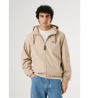 pepe jeans para hombre pm403166 chaqueta monson beige xl casual poliester