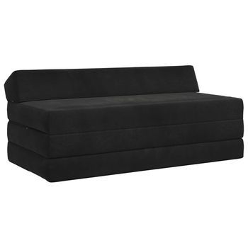 Sofá Cama Plegable Negro 120 X 60 X 49 Cm Tela Vidaxl