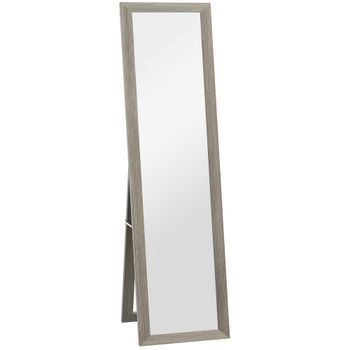HOMCOM Espejo de Cuerpo Entero con Marco MDF, 157x37 cm, Gris   Aosom España