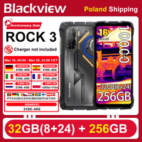 envio desde polonia sin cargador ue telefono inteligente resistente blackview rock 3 android 16 pantalla 678 24k 32 gb 824  256 gb bateria de larga duracion 10000mah nfc