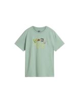 camiseta vans perforate os ss gray olive mujer