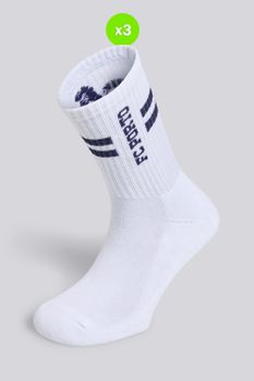 Calcetines Largos Deporte FC Porto Pack 3 Blancos talla XL