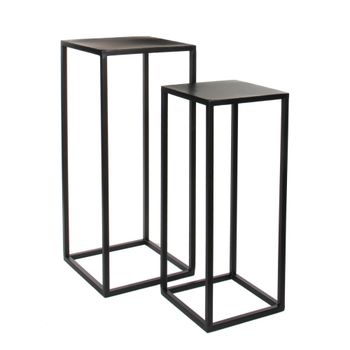 Mesa auxiliar goa negro  h70xb30xl30cm