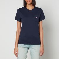 maison kitsune embroidered cotton t-shirt - xs