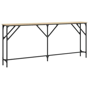 Mesa Consola Madera De Ingeniería Roble Sonoma 180x23x75 Cm Vidaxl