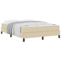 cama tapizada 203x160x45 cm  - crema