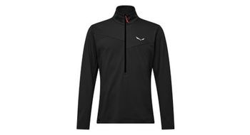 Forro polar salewa puez cammino polarlite 1 2 cremallera negro para hombre