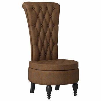 Silla De Estilo Zueco Marrón 56,5 X 70 X 110 Cm Vidaxl