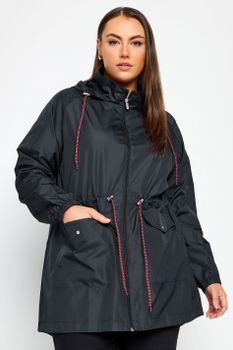 Yours Parka Ligera Azul Marino Impermeable, Mujer Curvy Y Tallas Grandes, Yours