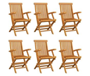 Sillas de jardin plegables 6 unidades madera maciza de teca