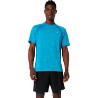 asics road  camiseta de running hombres - azul