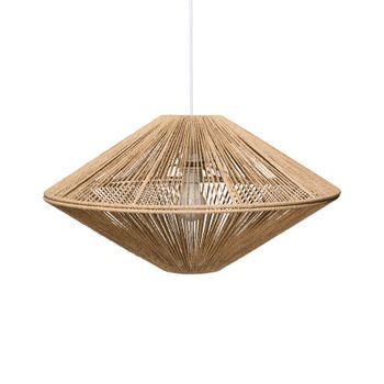 Lámpara Colgante Con Pantalla Trenzada De Cuerda De Papel Lámpara De Techo Boho Natural Caves