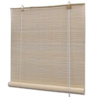 estor enrollable  cortina enrollable de bambu natural 4 unidades 120x160 cm