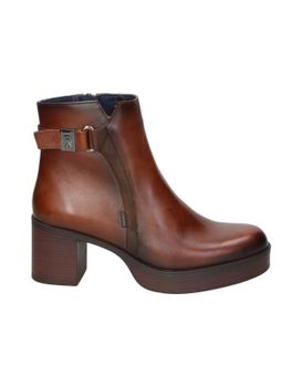 Botines De Piel Con Tacón Dorking D9589 En Marrón Cuero 39