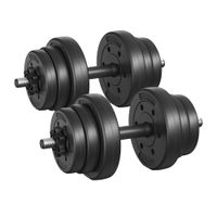 juego de mancuernas ajustables fitness tipor  negro
