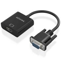 cable conversor aisens a115-0873 vga hdmi audio jack microusb 20cm negro