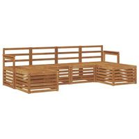 juegos de sofas 6 piezas  mueble de jardin natural madera de acacia solida
