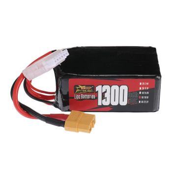 Batería de LiPo ZOP Power 5S 18.5V 1300mAh 60C con enchufe XT60 para drones de carreras RC FPV, aviones y helicópteros