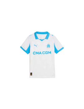 Camiseta de Fútbol Puma Olympique de Marseille 25/26 Repli, White-B, Infantil