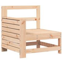 sofa de jardin  sofa de exterior con reposabrazos madera maciza pino 69x62x705cm