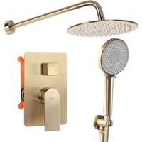 conjunto de ducha emoptrado oculto rea verso brush oro  box