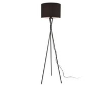 lampara de pie grenoble - tripode - 154 x o38 cm - metal tela - negro - 1 x e27 - 60w luxpro