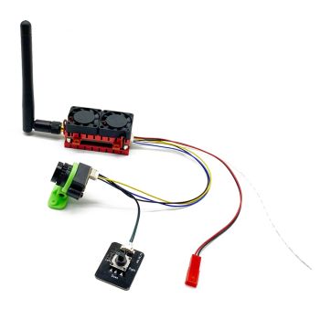 SLONWAKE Max 5W FPV System 5.8GHz 48CH VTX Transmisor FPV with 1200TVL AIO 135° FPV Cámara Dual Cooling Fan Built-in Mic