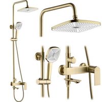 conjunto de ducha rea my1902-78gg storm brush gold