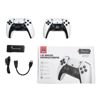 [128G] M8 Pro 4K HD consola de juegos para TV con controladores inalámbricos duales de 2,4G, salida HD, código abierto L
