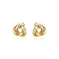pendientes de nudo para mujer de plata 925 banada en oro