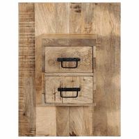 mesita de nochermesilla de noche madera maciza de mango 60x32x80 cm