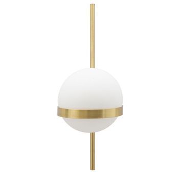 Aplique De Metal Dorado Con Esfera De Cristal Blanco Cm 15x20x40