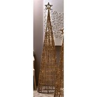 arbol de navidad conico con led  pilas  45dx180 cms