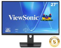 viewsonic vg series vg2719u-4k pantalla para pc 686 cm 27 3840 x 2160 pixeles 4k ultra hd led negro