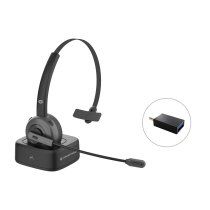 Conceptronic POLONA03BD auricular y casco Auriculares InalÃ¡mbrico Diadema Oficina/Centro de llamadas Bluetooth Base de carga Negro