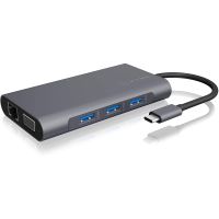 raidsonic icy box ib-dk4040-cpd hub usb-c a 10 puertos usb 31hdmivga