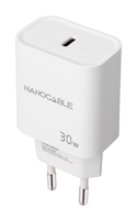 cargador usb pared nano cable usb-cpd 30w blanco