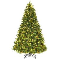 luz led arbol de navidad artificial costway 150 x 150 x 225 cm