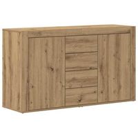 aparador roble artisan 120 x 36 x 69 cm madera de ingenieria vidaxl