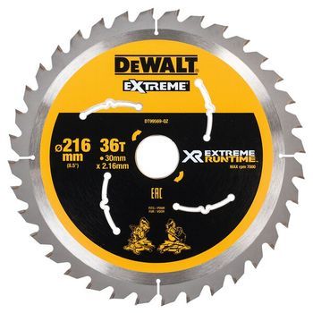 Dewalt Hoja De Tronzadora 216x30 Mm 36 Dientes Xr Extreme Runtime - Dt99569
