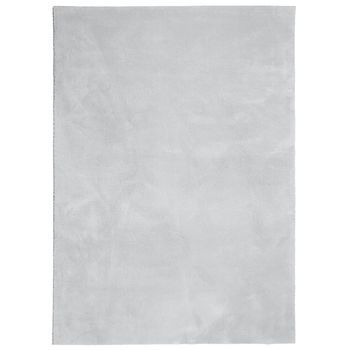 Alfombra De Pelo Corto Suave Lavable Huarte Gris 160x230 Cm Vidaxl