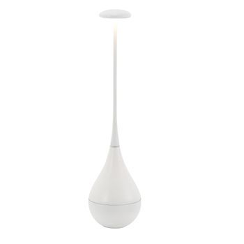 Zafferano Dondolina - Lámpara De Mesa Led Recargable Ip65, Inalámbrica, Con Regulador Táctil - Diseño Italiano, Color Blanco