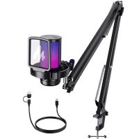 microfono maono dgm20s usb cardioide con iluminacion rgb y reduccion de ruido