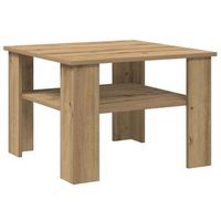 mesa de cafe - mesa de centro madera de ingenieria roble artisan 60x60x42 cm
