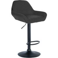 taburete de barra braga tapizado tela gris oscuro 52x51x89 cm clp
