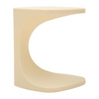 mesa de exterior de pe color crema 42x42x52 cm