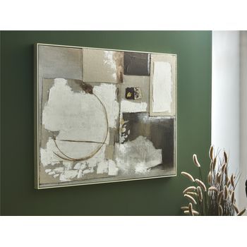 Cuadro Abst. Arpillera Y Oleo 92x122 Cms. 92x4x122 Cms